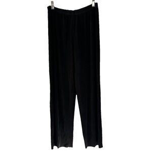 Chicos Travelers Straight Leg Crop Pull On Pants Slinky Knit Size‎ 1 Medium